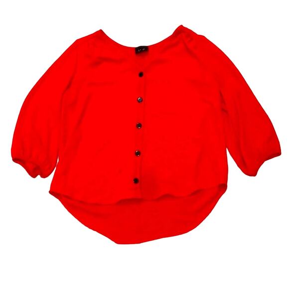 Anthropologie W5 Red Polyester Shirt Size Large - Picture 1 of 6